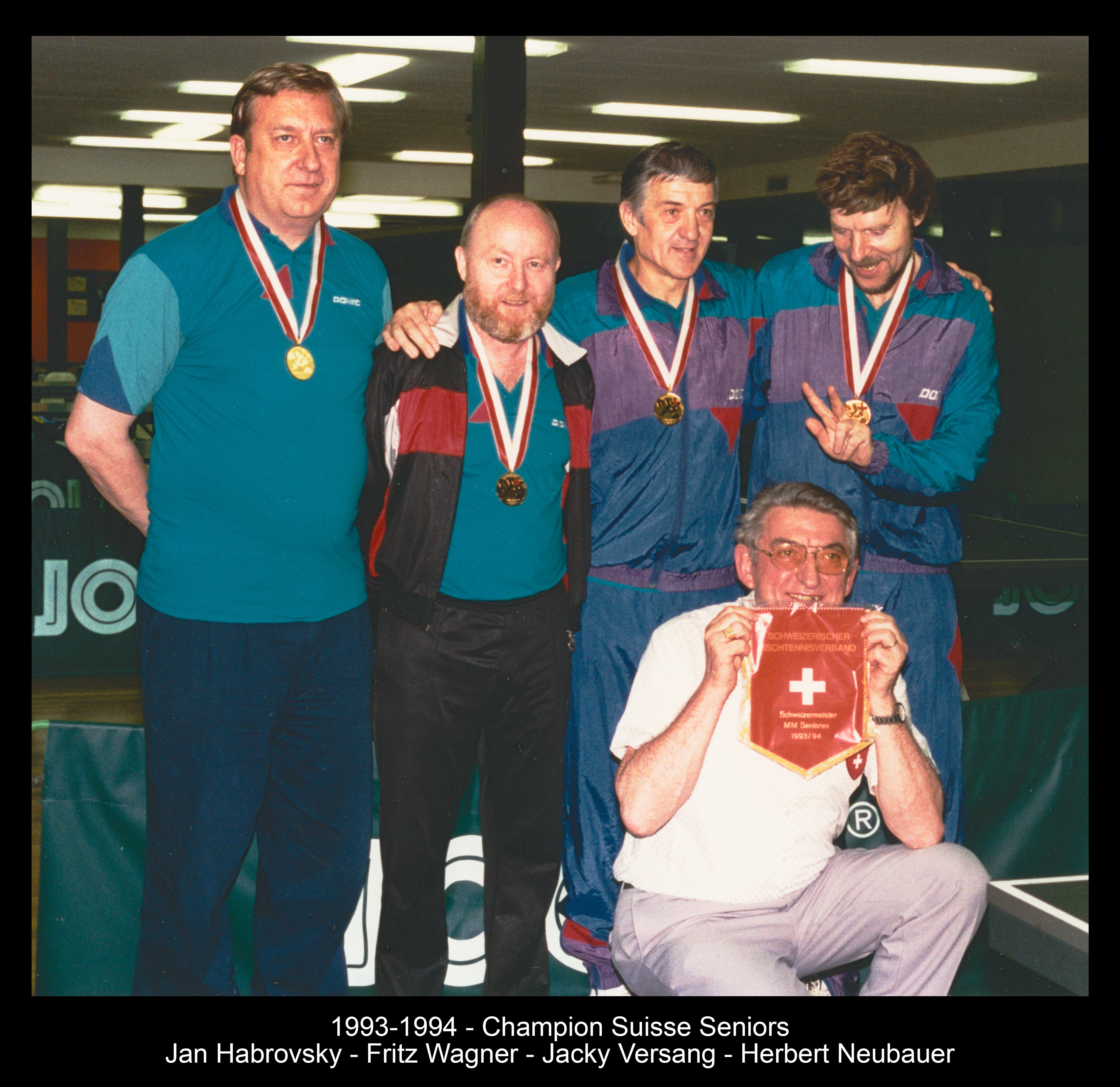 1993-1994 - Champion Suisse Seniors - Jan Habrovsky - Fritz Wagner - Jacky Versang - Herbert Neubauer