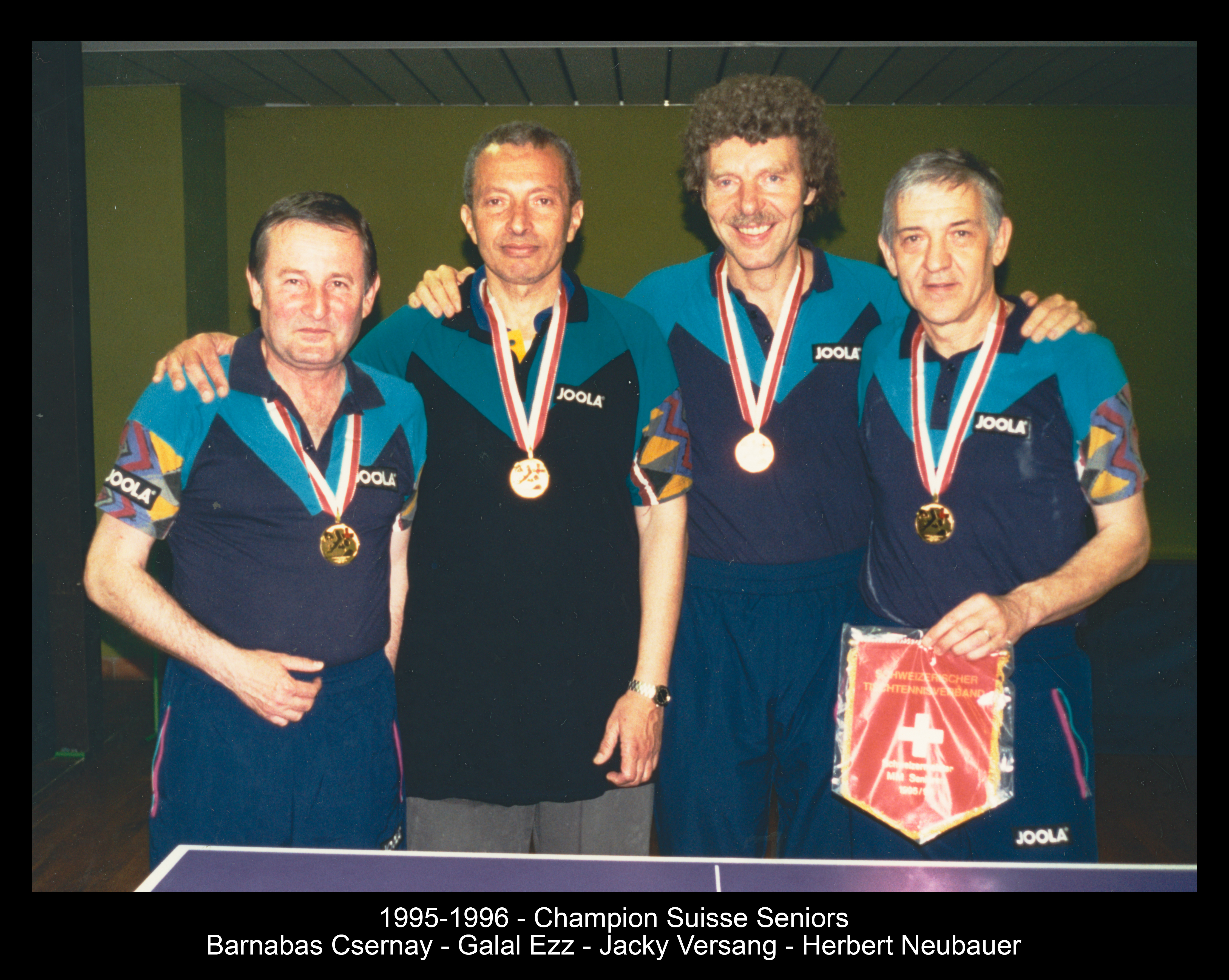 1995-1996 - Champion Suisse Seniors - Barnabas Csernay - Galal Ezz - Jacky Versang - Herbert Neubauer