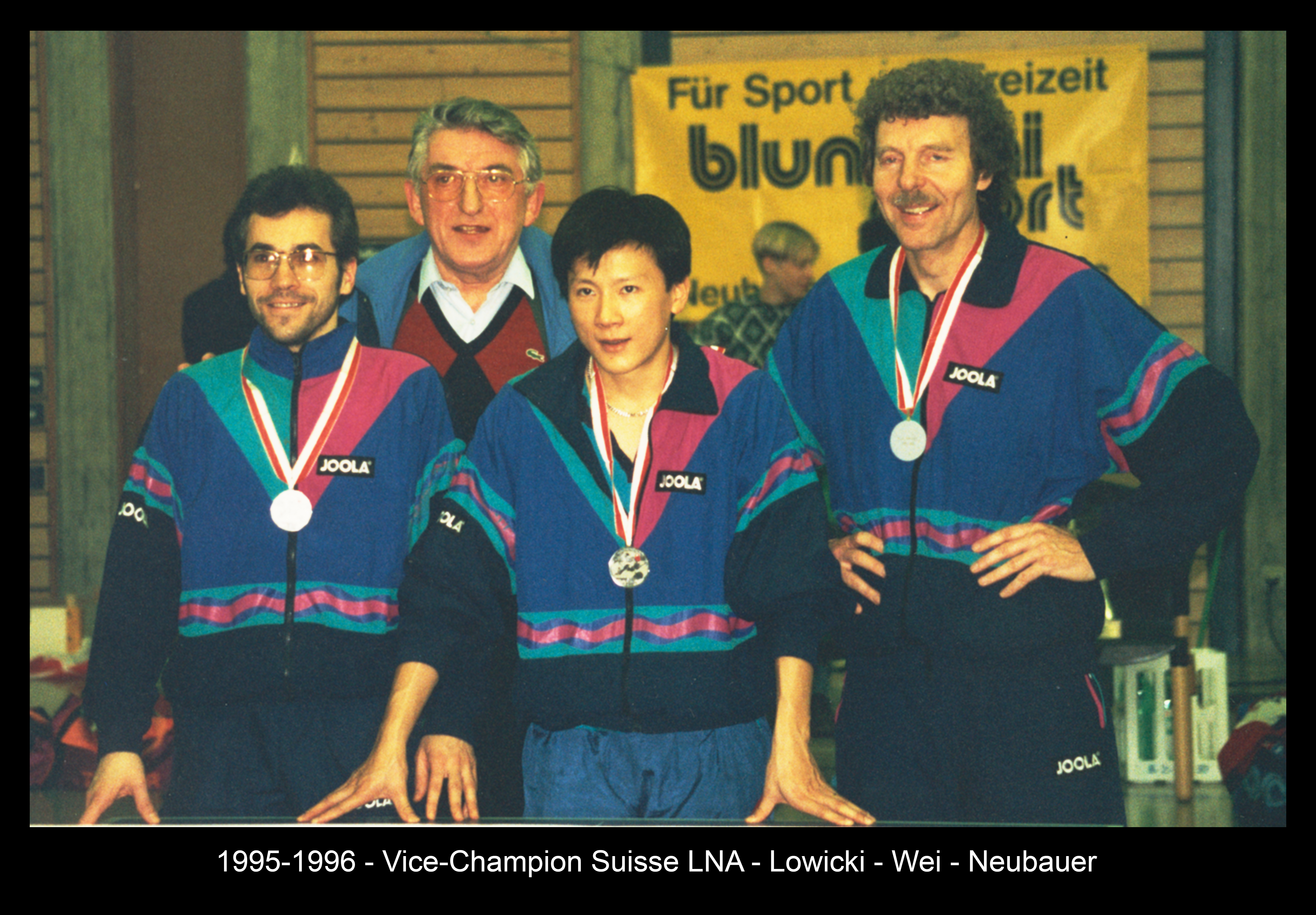 1995-1996 - Vice-Champion Suisse LNA - Lowicki - Wei - Neubauer