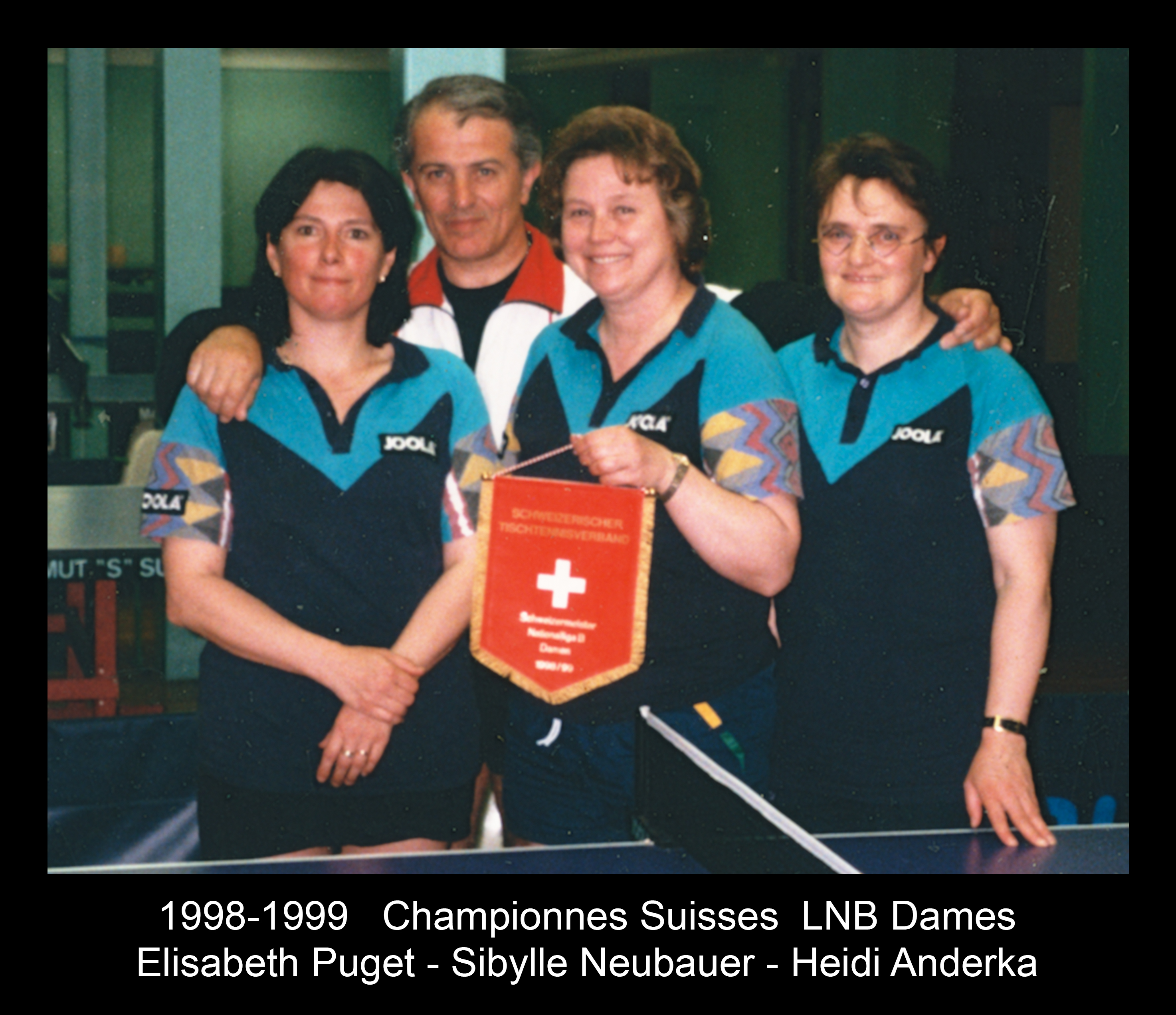 1998-1999 - Champion Suisse LNB Dames - Elisabeth Puget - Sibylle Neubauer - Heidi Anderka