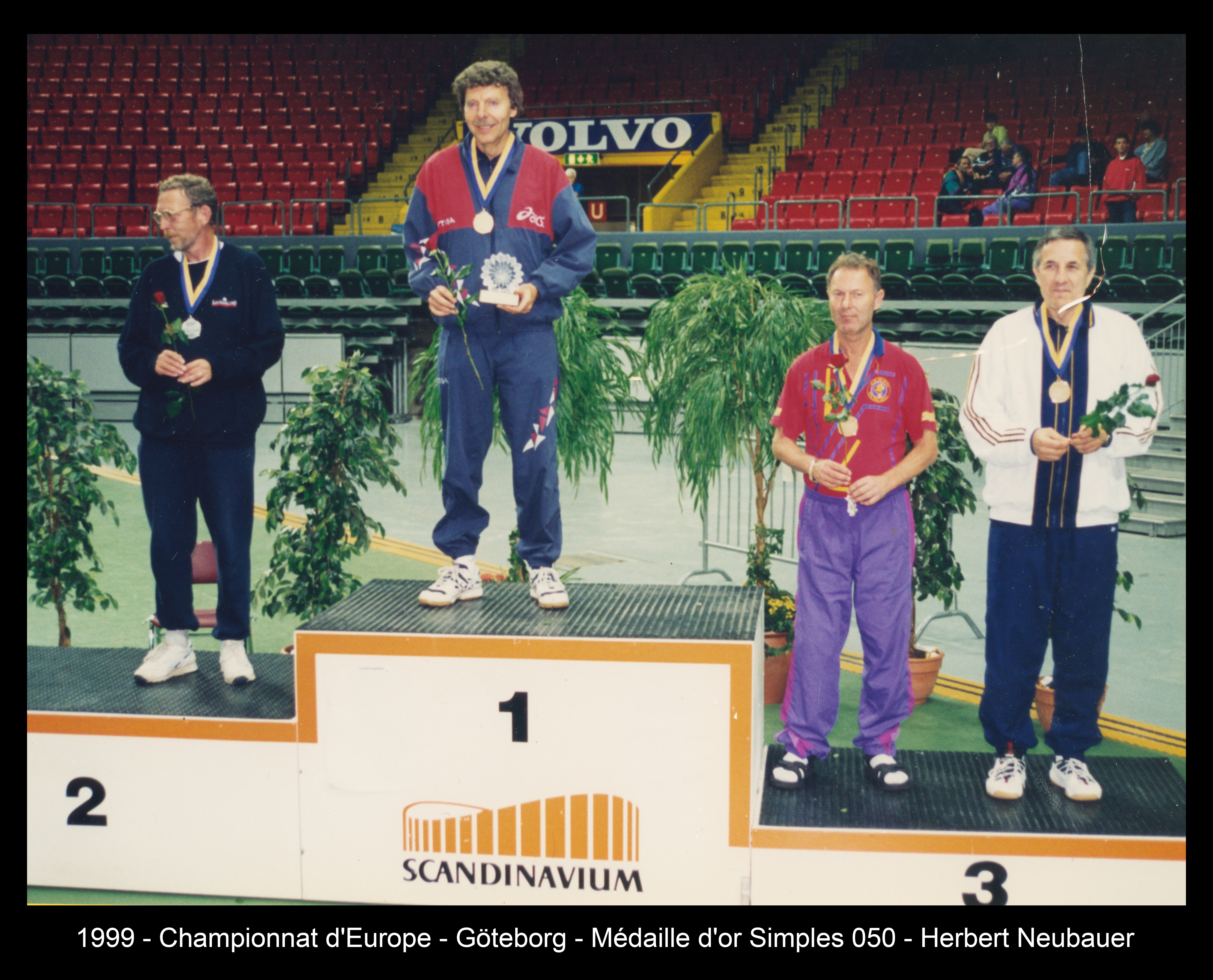1999 - Championnat d'Europe - Göteborg - Médaille d'or Simples 050 - Herbert Neubauer