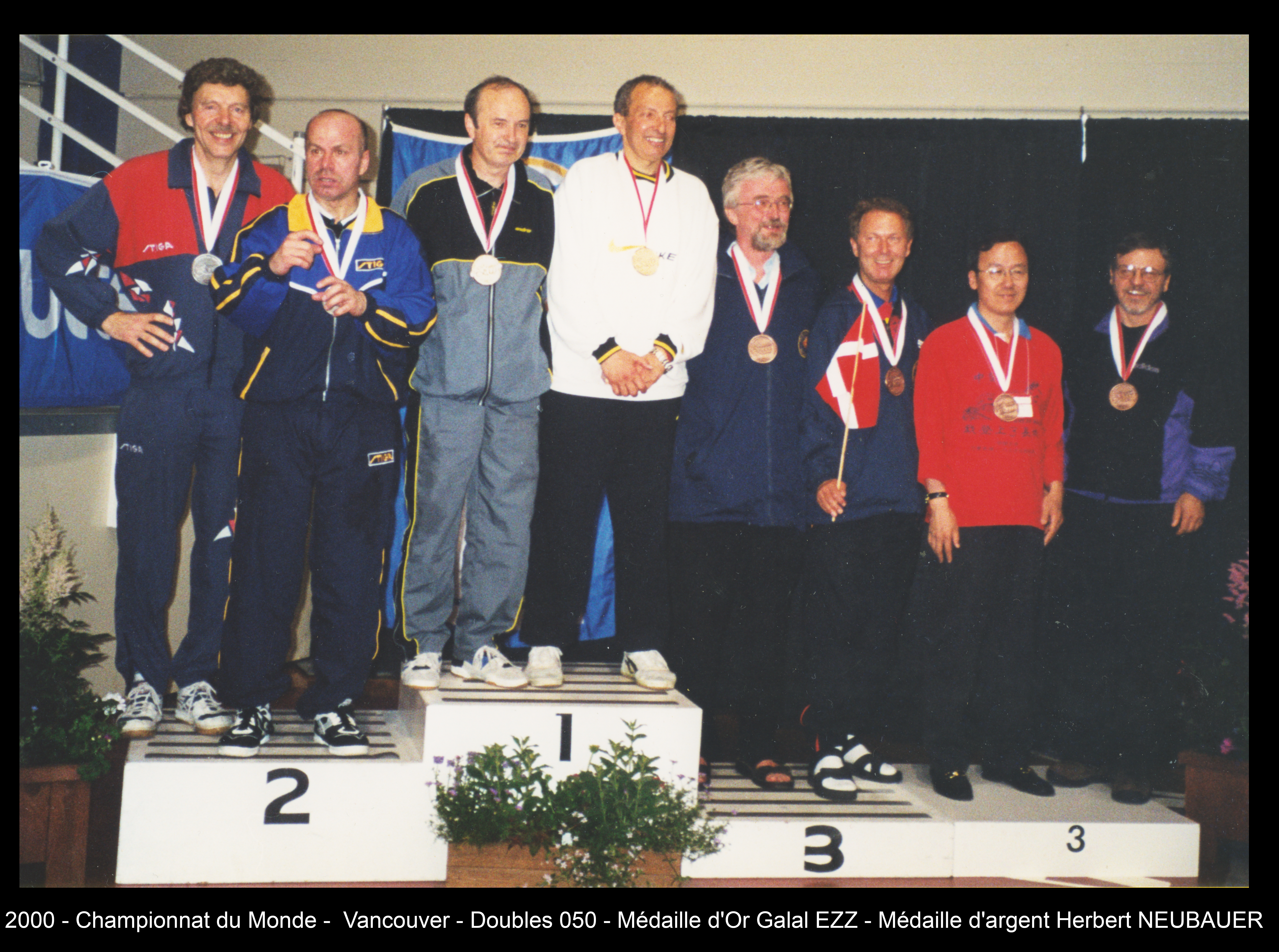 2000 - Championnat du Monde -  Vancouver - Doubles 050 - Médaille d'Or Galal EZZ - Médaille d'argent Herbert NEUBAUER