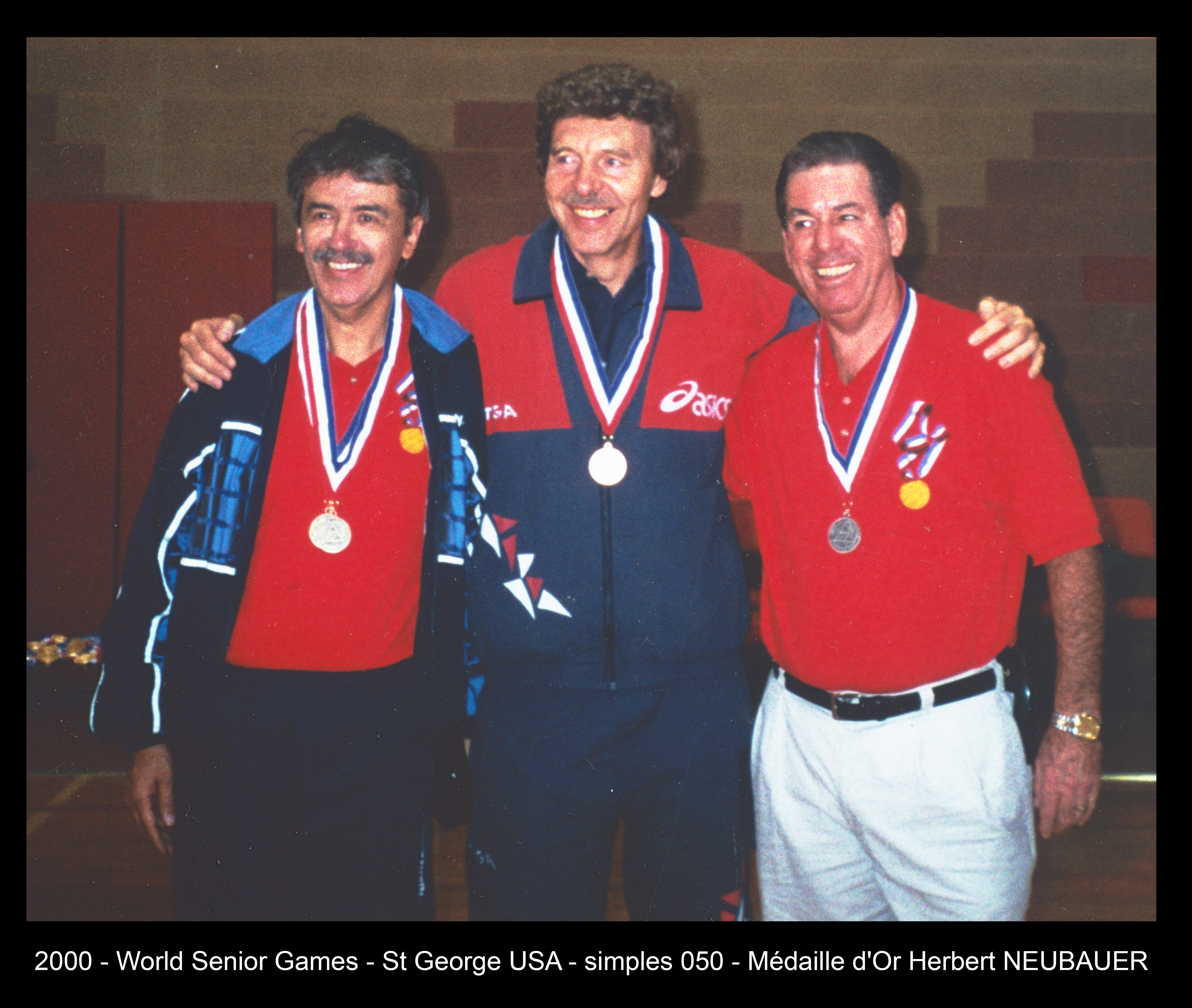 2000 - World Senior Games - St George USA - simples 050 - Médaille d'Or Herbert NEUBAUER
