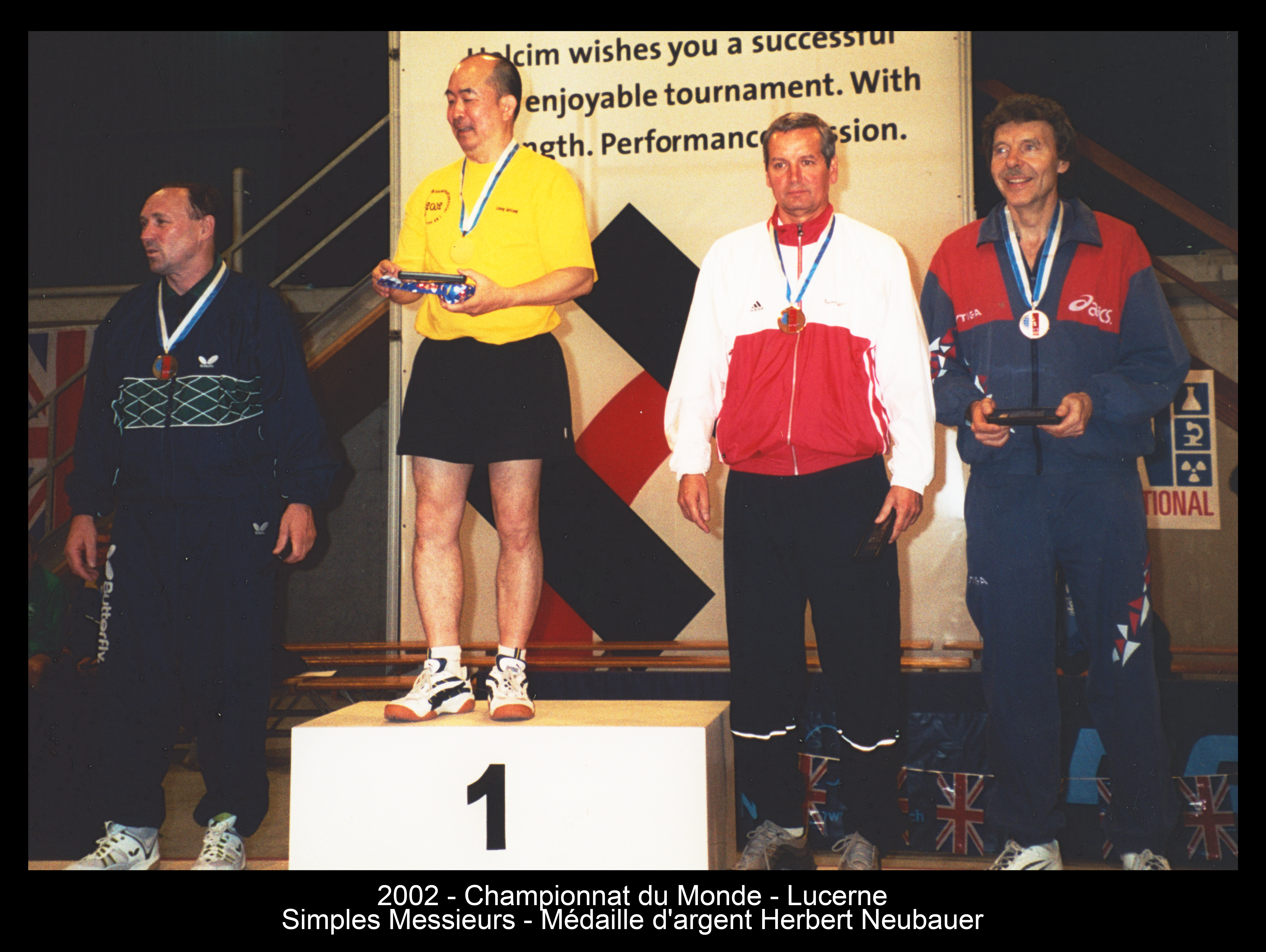 2002 - Championnat du Monde - Lucerne - Simples Messieurs - Médaille d'argent Herbert Neubauer