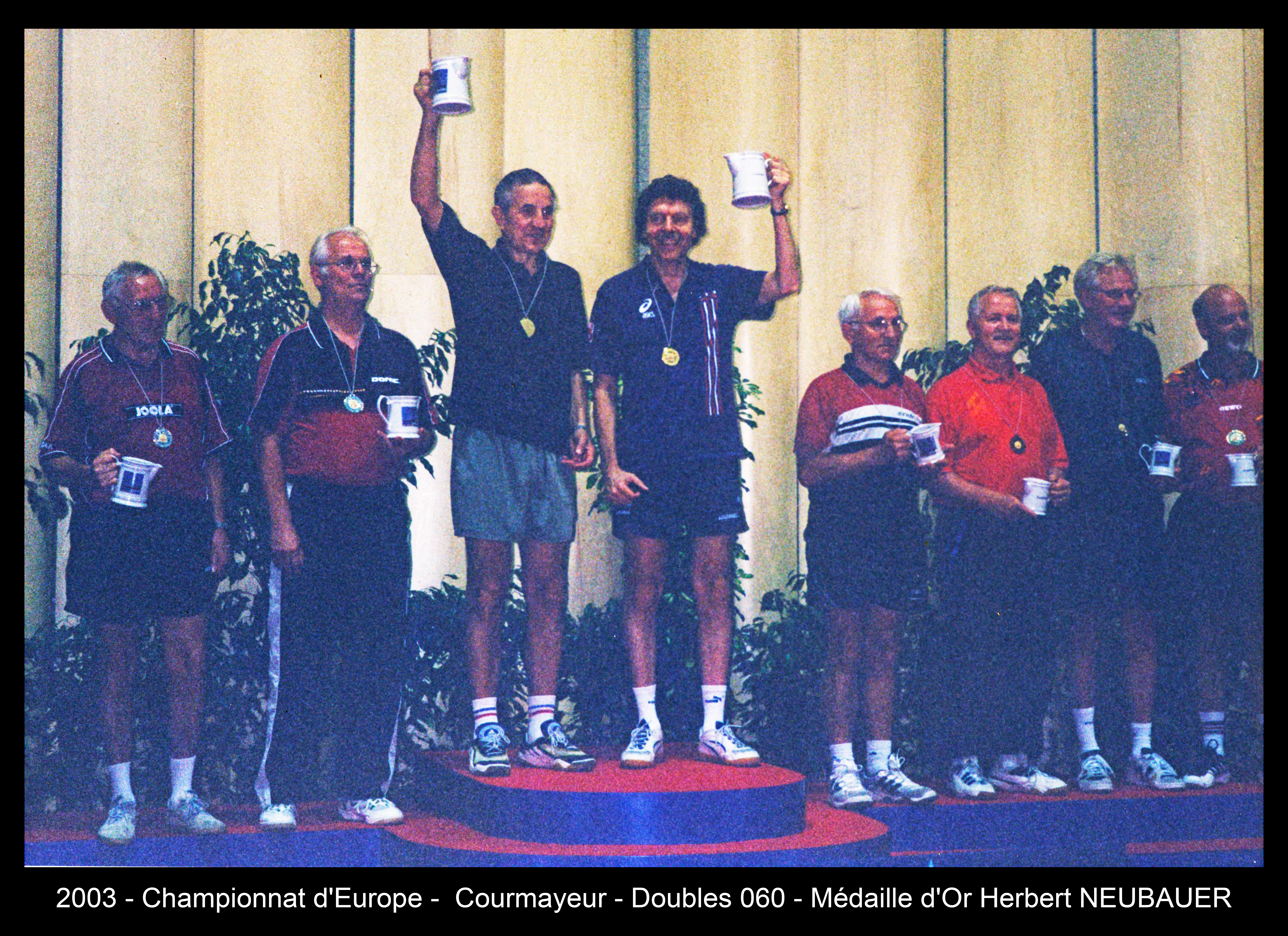 2003 - Championnat d'Europe -  Courmayeur - Doubles 060 - Médaille d'Or Herbert NEUBAUER