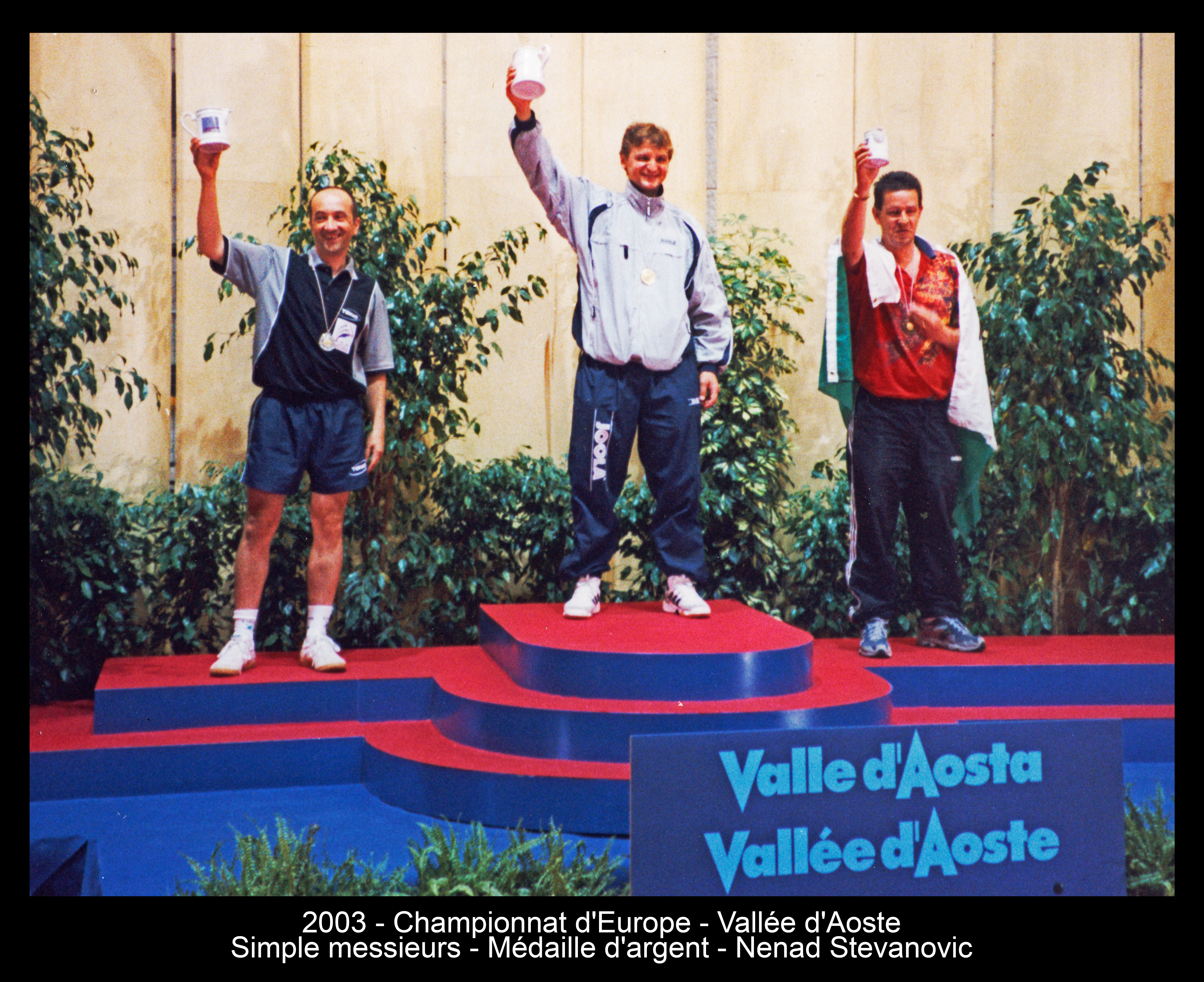 2003 - Championnat d'Europe - Vallée d'Aoste - Simple messieurs - Médaille d'argent - Nenad Stevanovic
