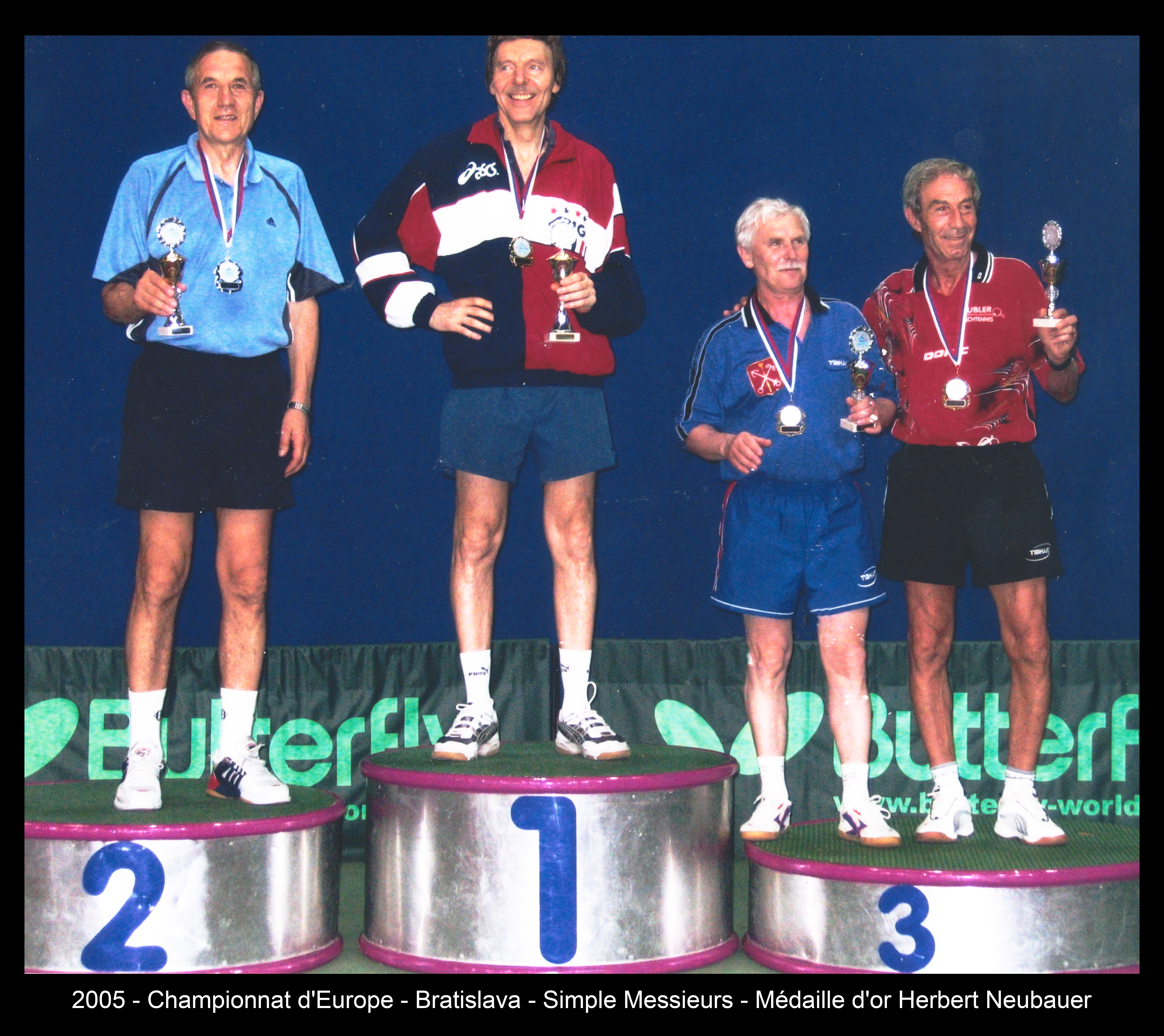 2005 - Championnat d'Europe - Bratislava - Simple Messieurs - Médaille d'or Herbert Neubauer
