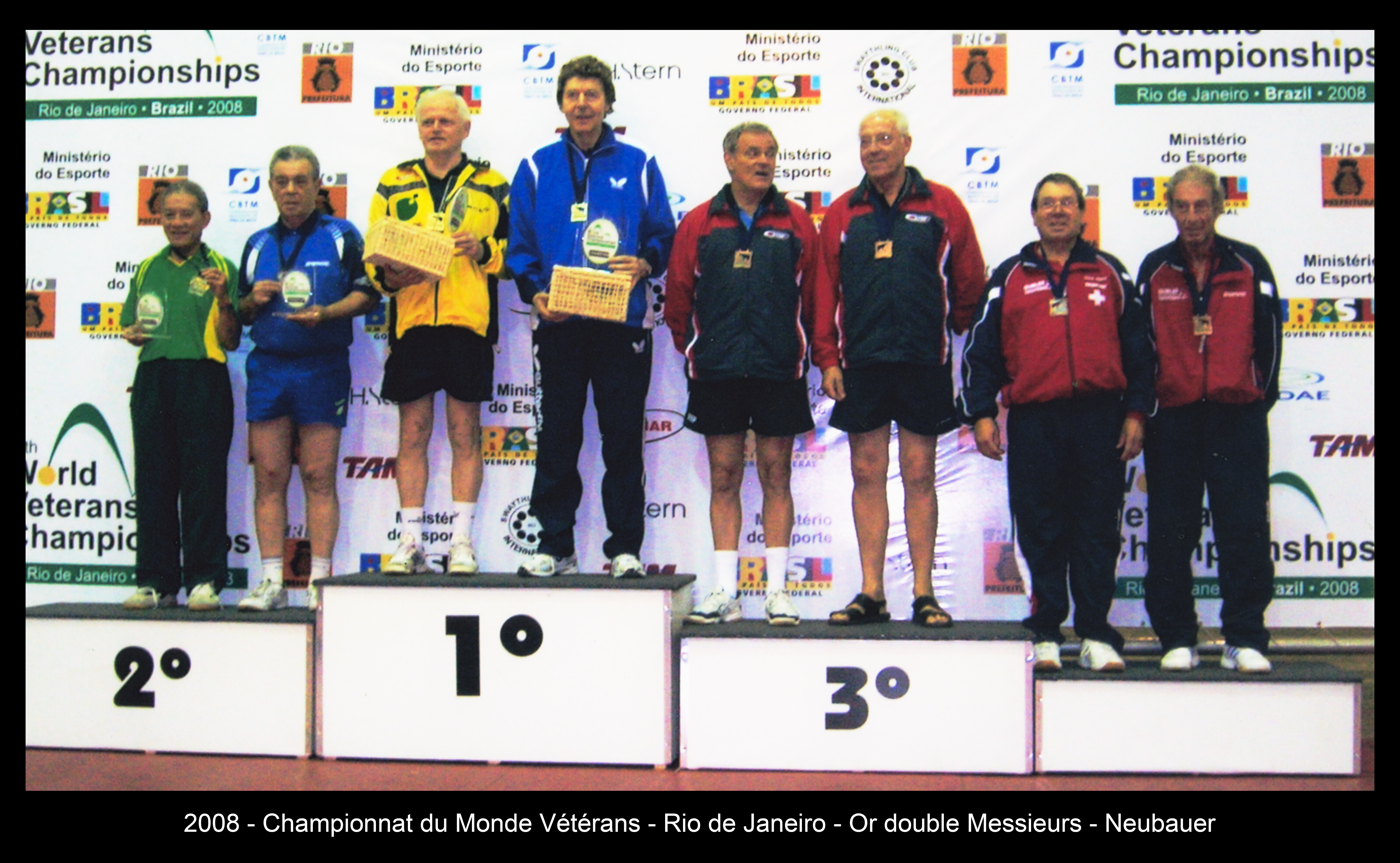 2008 - Championnat du Monde Vétérans - Rio de Janeiro - Or double Messieurs - Neubauer